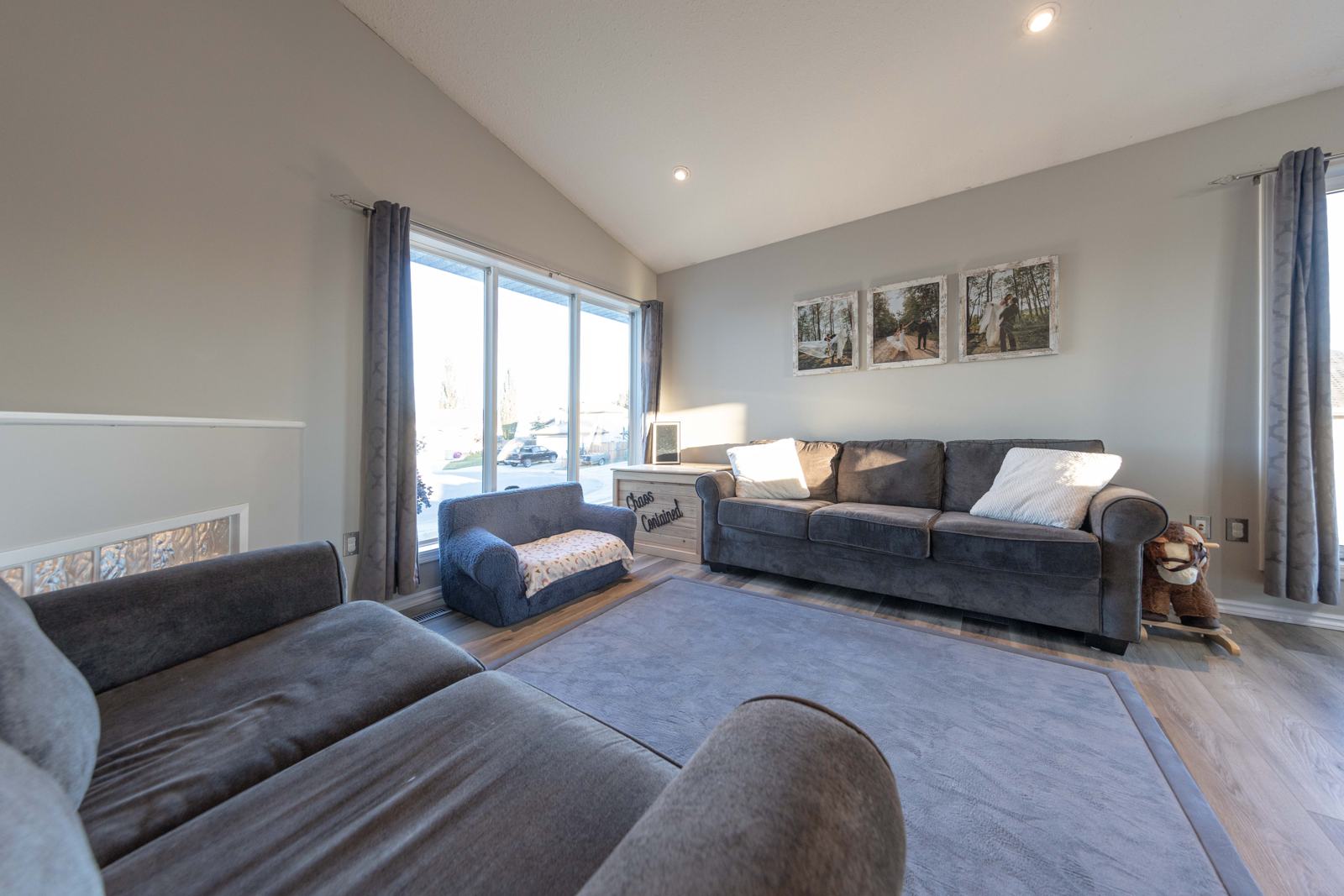 Vaulted living room
