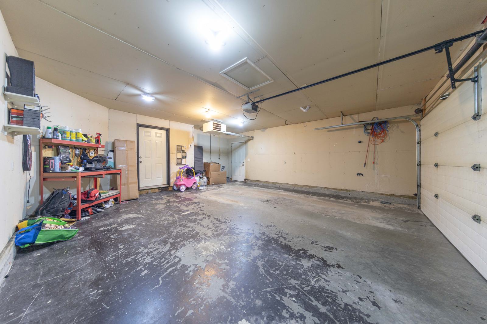Double attached heated garage