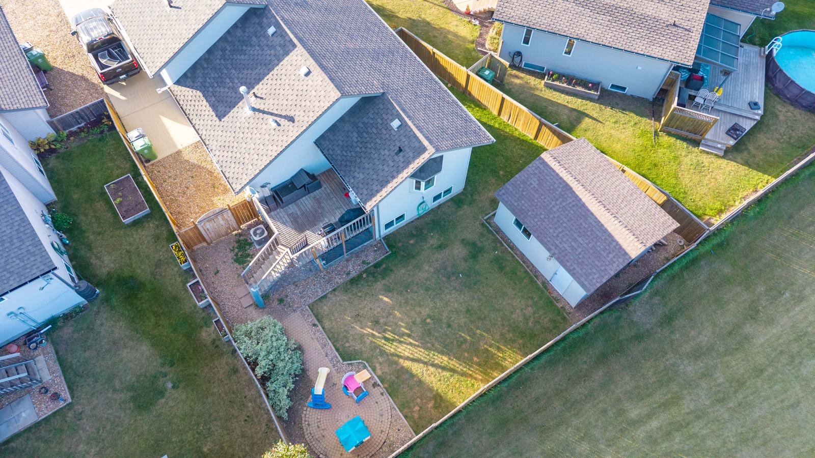 From above · the yard